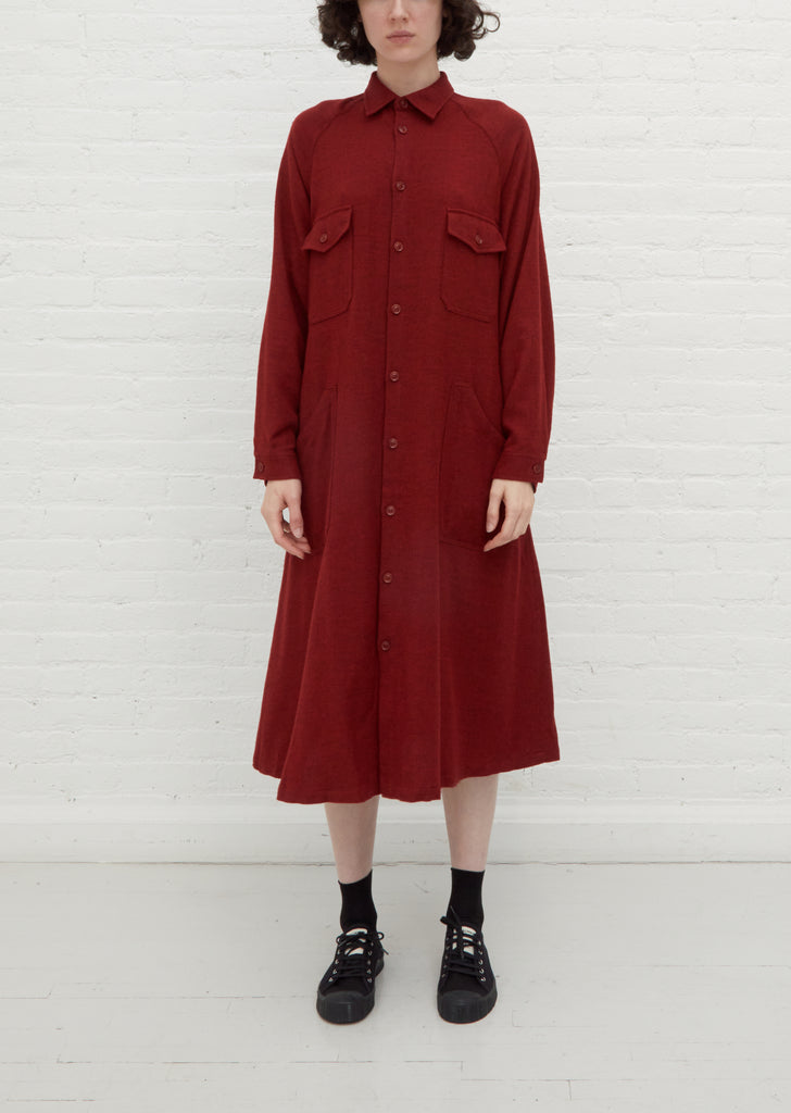 O-Raglan PK Shirt Dress