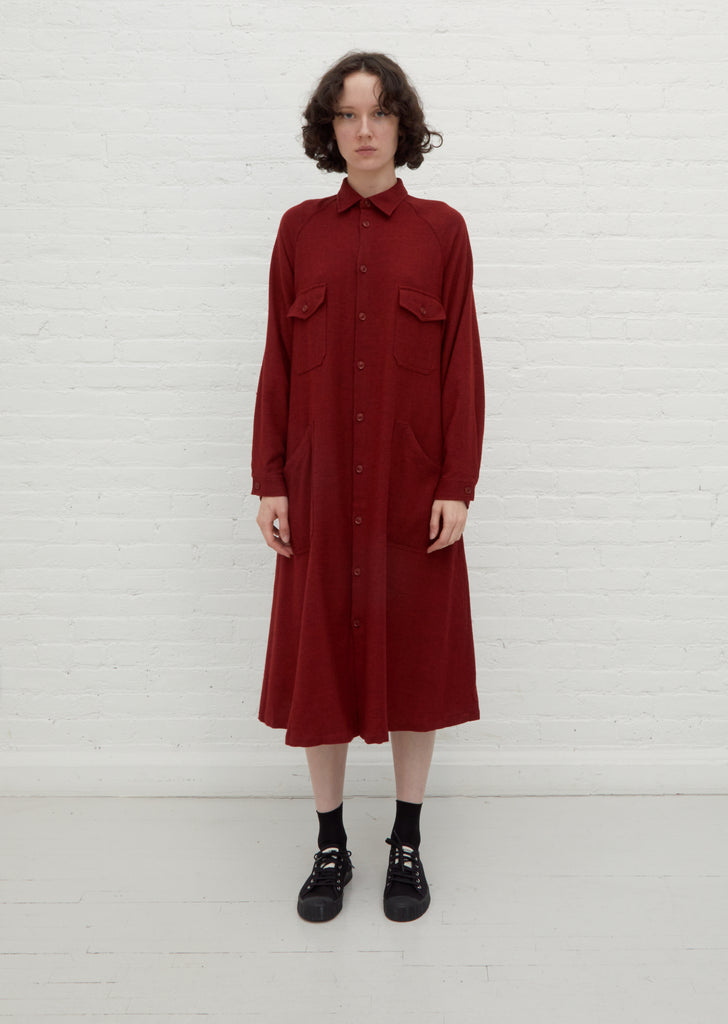 O-Raglan PK Shirt Dress