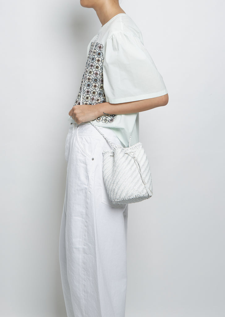 Pompom Double Jump Bag — White