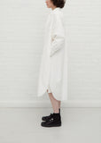 N-Fly Front Shirt Dress — White