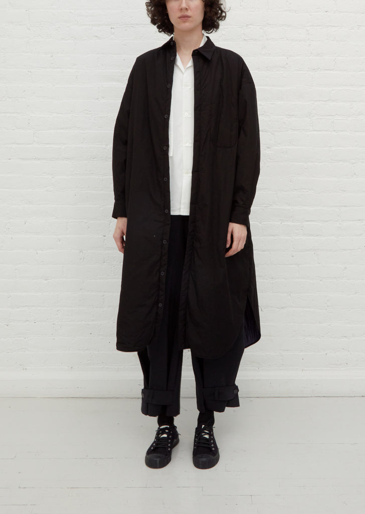 N-Fly Front Shirt Dress / Jacket — Black