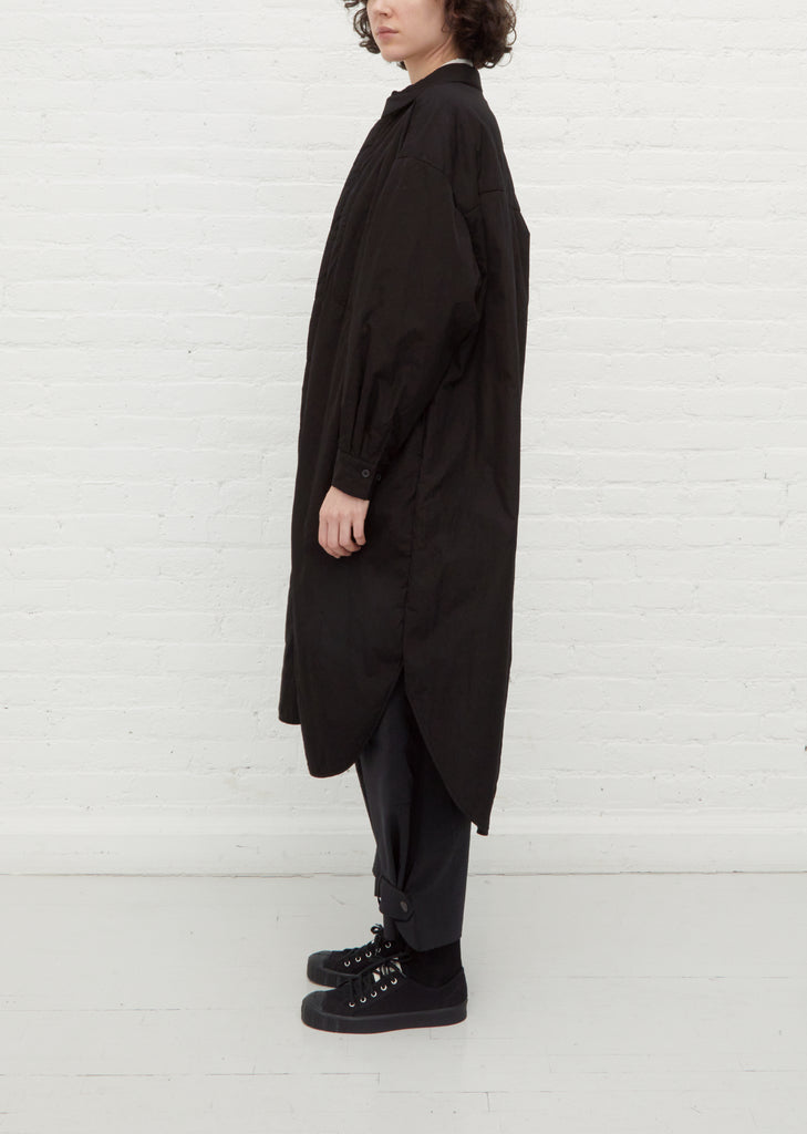 N-Fly Front Shirt Dress / Jacket — Black
