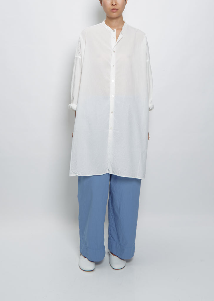 Button Down Tunic — White