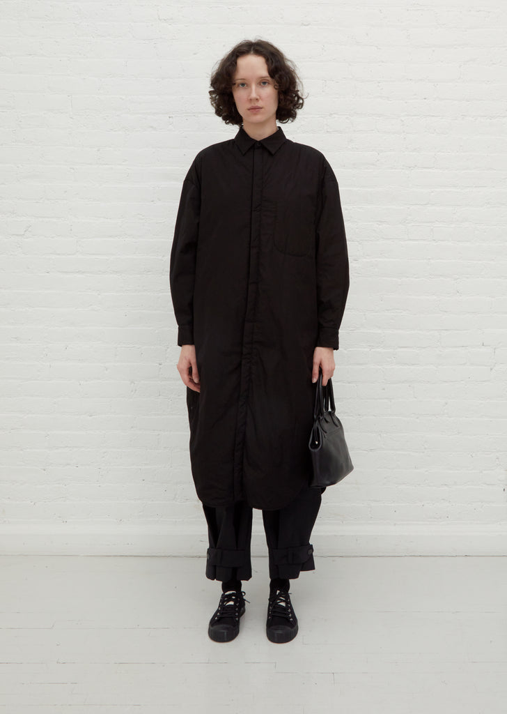 N-Fly Front Shirt Dress / Jacket — Black