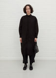N-Fly Front Shirt Dress / Jacket — Black