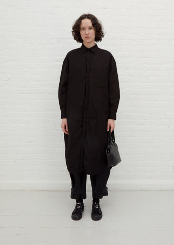 N-Fly Front Shirt Dress / Jacket — Black