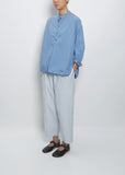 Tapered Pull-On Pants — White Stripe