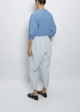 Tapered Pull-On Pants — White Stripe