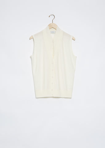 Sleeveless Gilet — Chalk