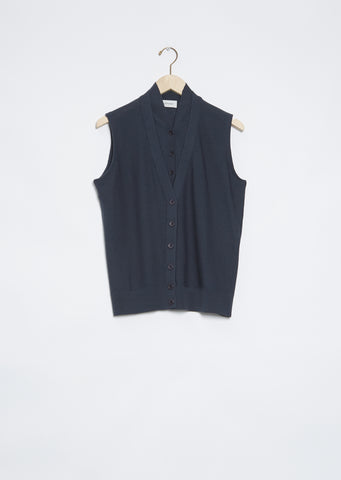 Sleeveless Gilet — Storm Blue