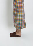 Suede Moccasin Slipper — Dark Brown