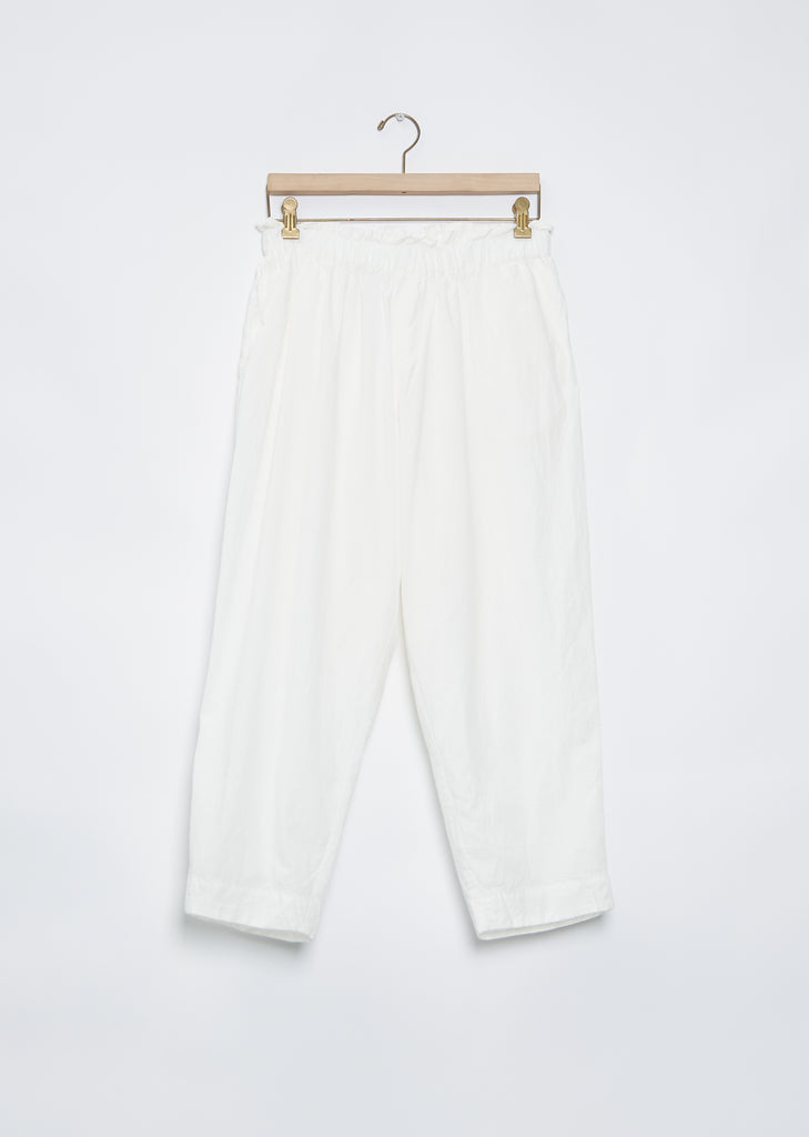 Tapered Pull-On Pants — White