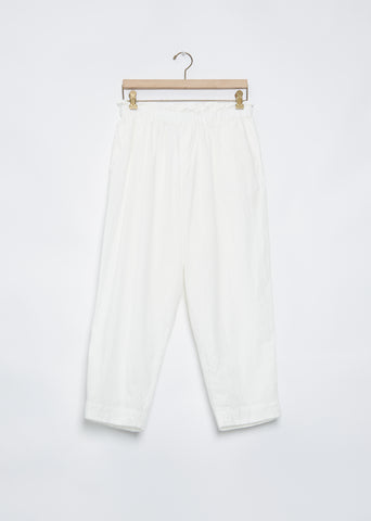 Tapered Pull-On Pants — White