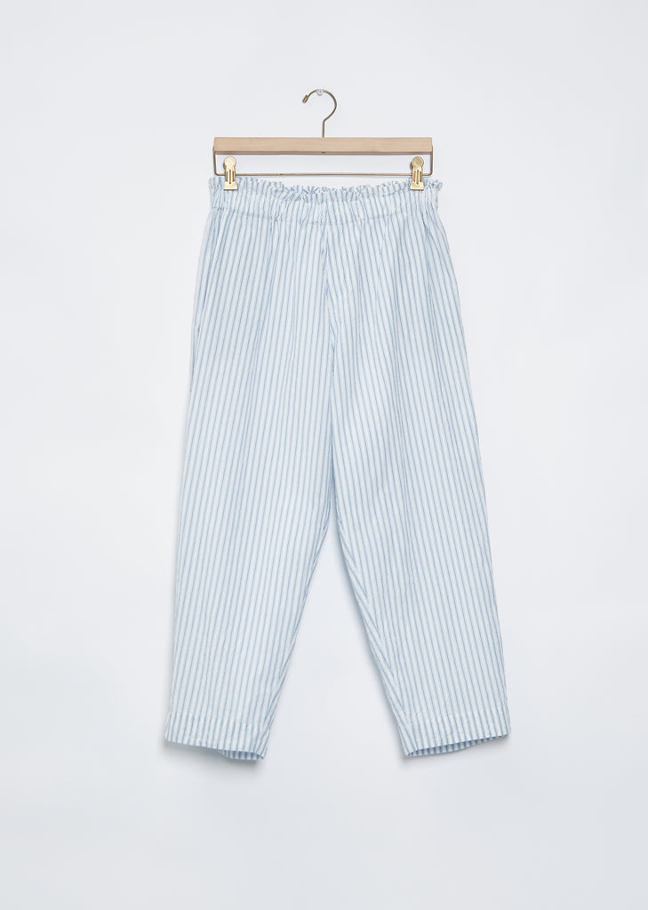 Tapered Pull-On Pants — White Stripe