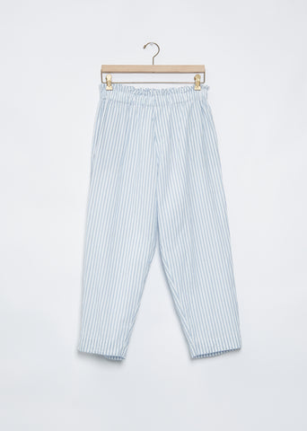 Tapered Pull-On Pants — White Stripe