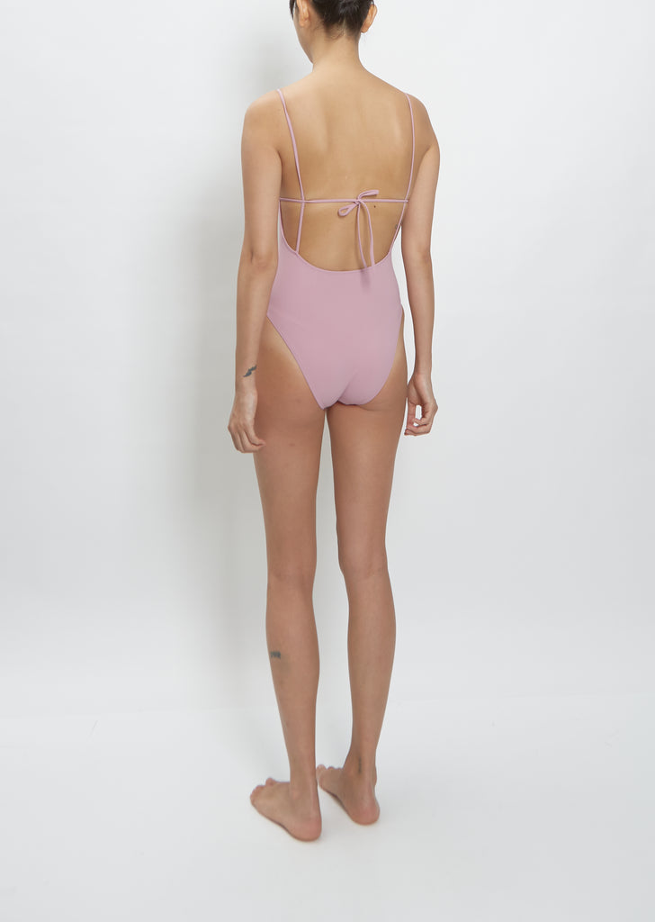 Ventiquattro V-neck One Piece — Rose