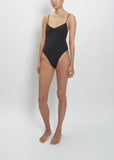 Ventiquattro V-neck One Piece — Black