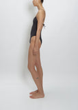 Ventiquattro V-neck One Piece — Black