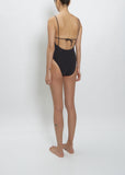 Ventiquattro V-neck One Piece — Black