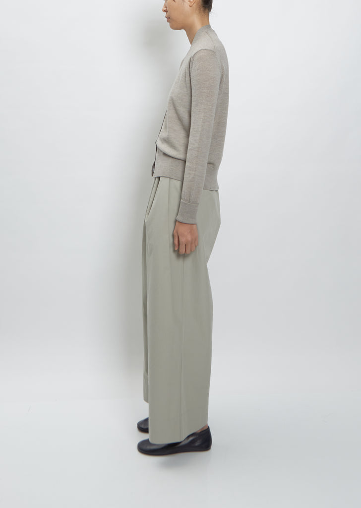Fundo Fine Merino Wool Cardigan — Biscuit