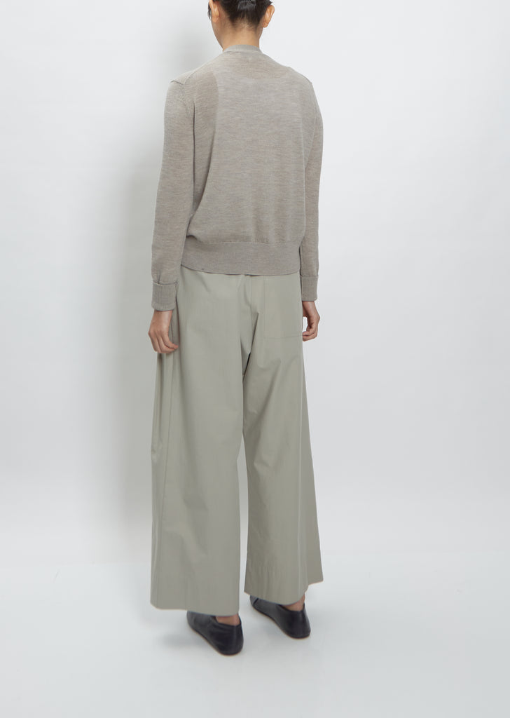 Fundo Fine Merino Wool Cardigan — Biscuit