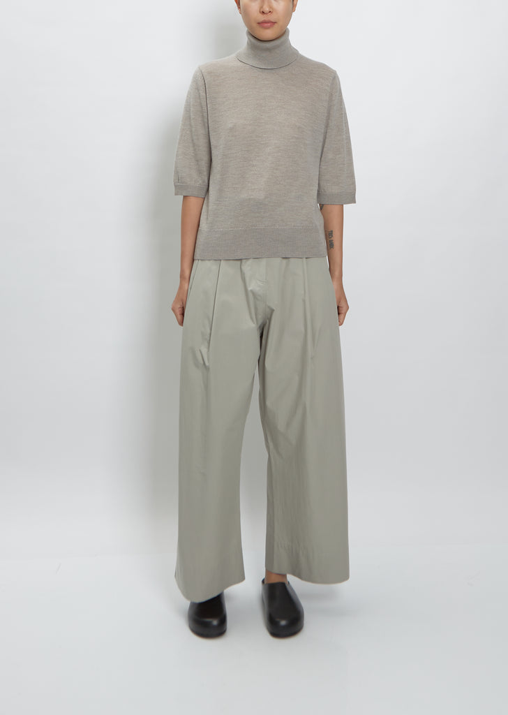 Inber Short Sleeve Roll Neck – Biscuit