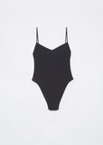 Ventiquattro V-neck One Piece — Black