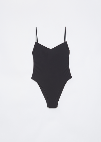 Ventiquattro V-neck One Piece — Black