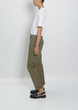 News Edit Trousers — Khaki Green