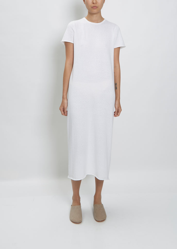 S/S Crewneck Dress — White