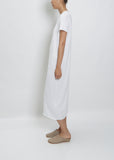 S/S Crewneck Dress — White