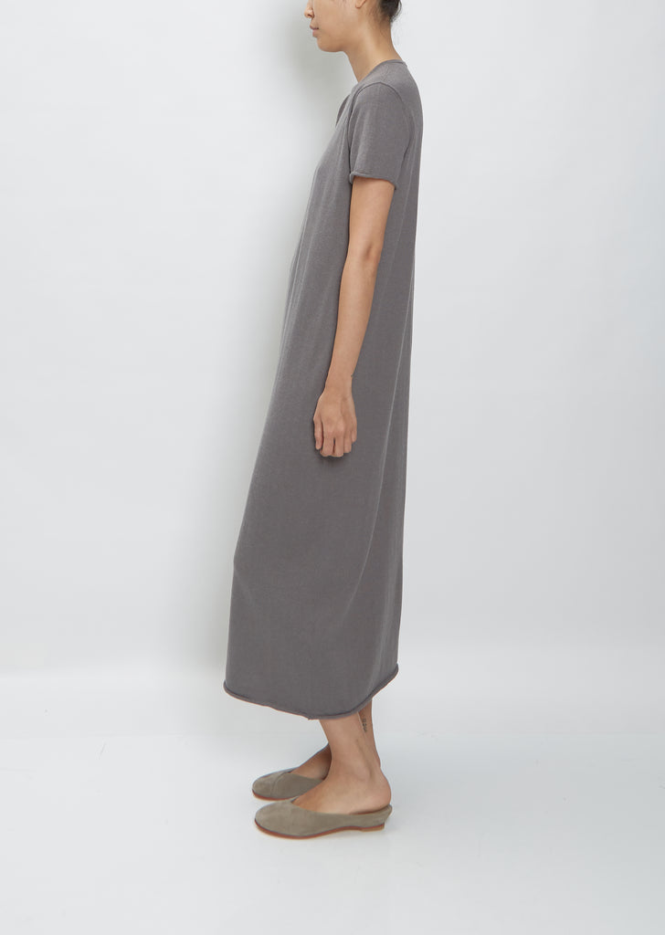 S/S Crewneck Dress — Slate
