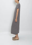 S/S Crewneck Dress — Slate