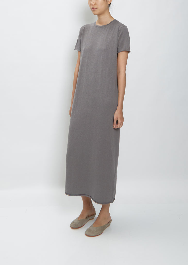 S/S Crewneck Dress — Slate