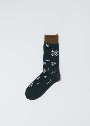 Unisex Komon Pattern Socks — Green