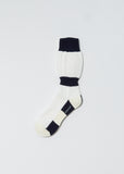Unisex Line Socks — Ecru x Navy