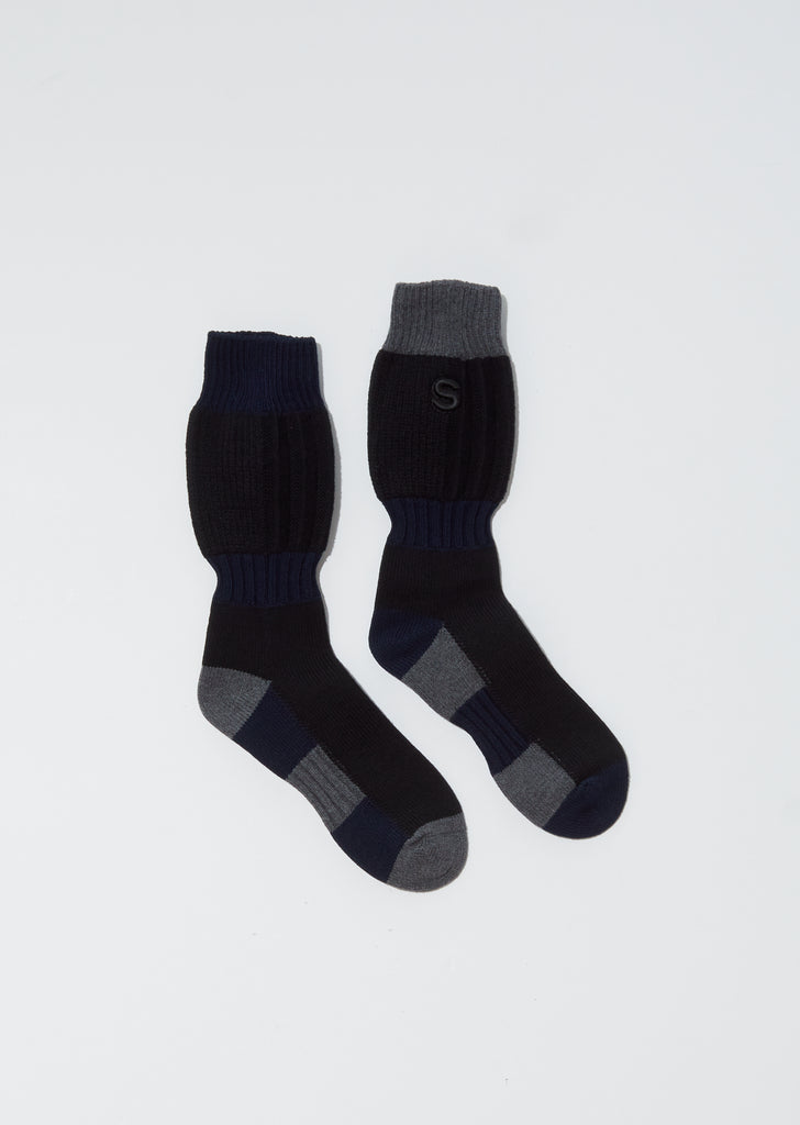 Unisex Line Socks — Black x Navy