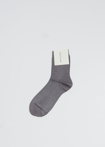 One Ankle Short Socks — Argento