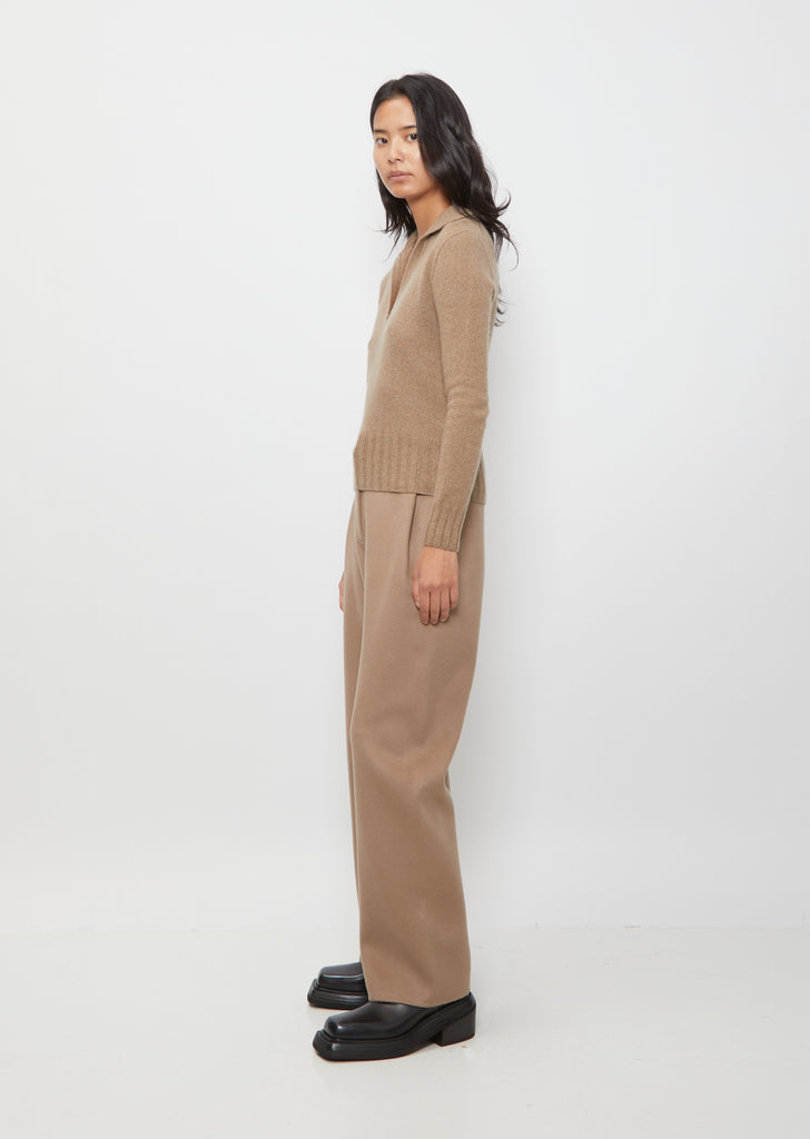 Polo Sweater — Brown