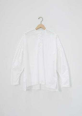 Basil Typewriter Cotton Shirt – White