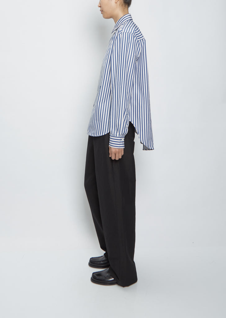 Signature Cotton Shirt — Riviera Stripe