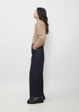 Cropped V-Neck Cardigan — Brown