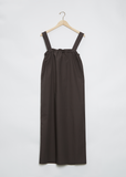 Cotton Knot Strap Dress — Charcoal