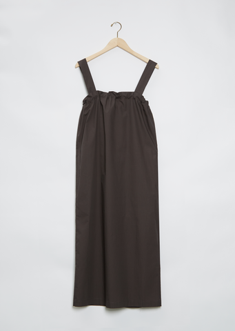Cotton Knot Strap Dress — Charcoal