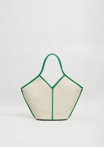 Calella Tote — Beige/Green