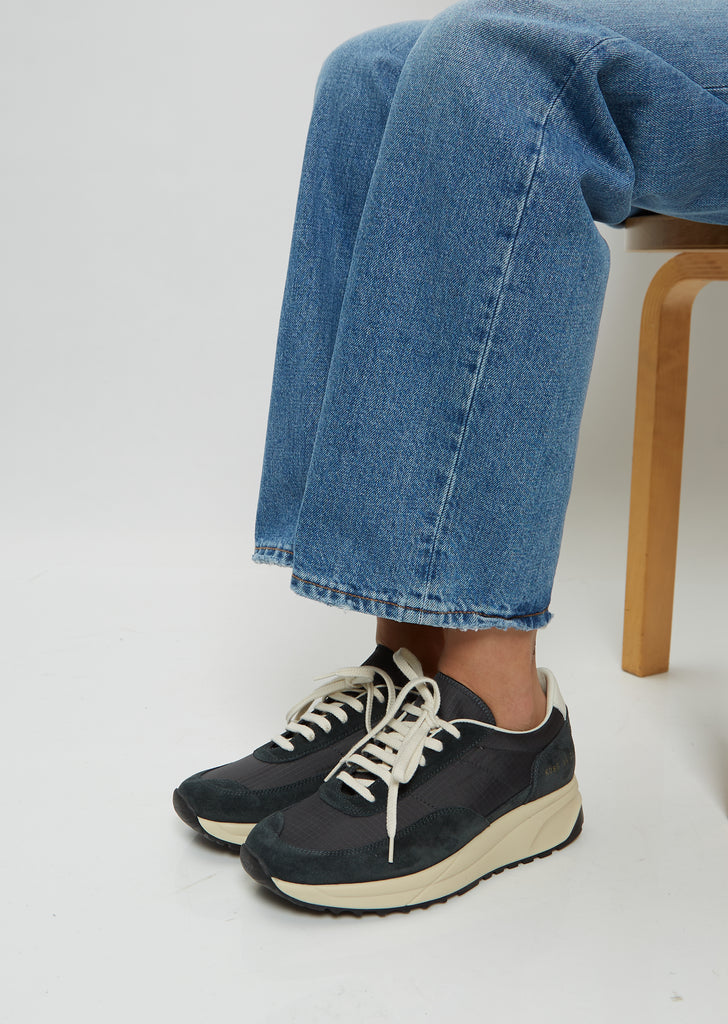 Track Sneakers — Washed Black