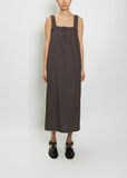 Cotton Knot Strap Dress — Charcoal