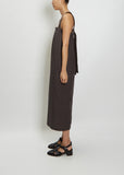 Cotton Knot Strap Dress — Charcoal