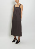 Cotton Knot Strap Dress — Charcoal