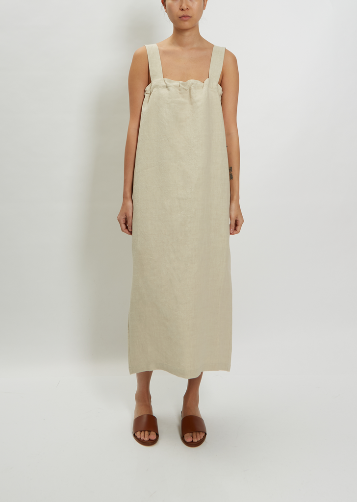 Linen Knot Strap Dress